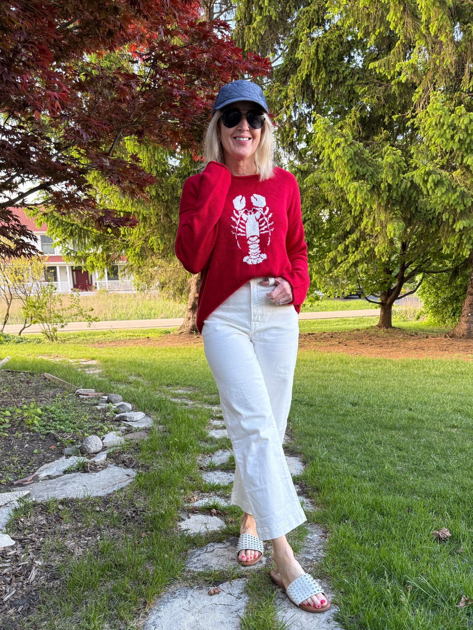The cutest lobster sweater! Currently on sale at Target! 

Style over 40, Summer outfit, Memorial Day outfit #targetsale #targetstyle #targetfinds #styleonabudget #targetdoesitagain #targetrun #fashionfinds 

#LTKFindsUnder50 #LTKSaleAlert #LTKSeasonal