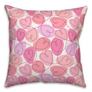 Pink Interconnected Valentine's Day Heart Throw Pillow By Designs Direct | 18" x 18" | Michaels® | Michaels Stores