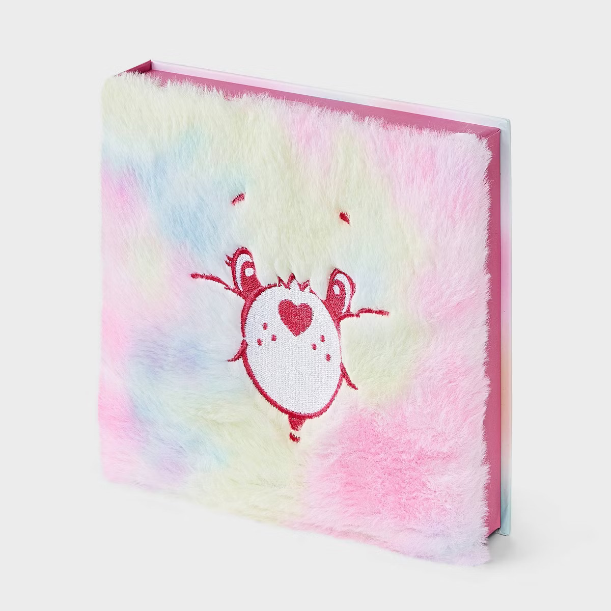 Women's Care Bears Furry Face Box of Cozy Embroidered Crew Socks - Pink/Blue 4-10 | Target