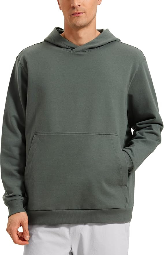 CRZ YOGA Mens Fleece Hoodies Basic Casual Hooded Sweatshirts Long Sleeve Pullover Workout Tops wi... | Amazon (US)