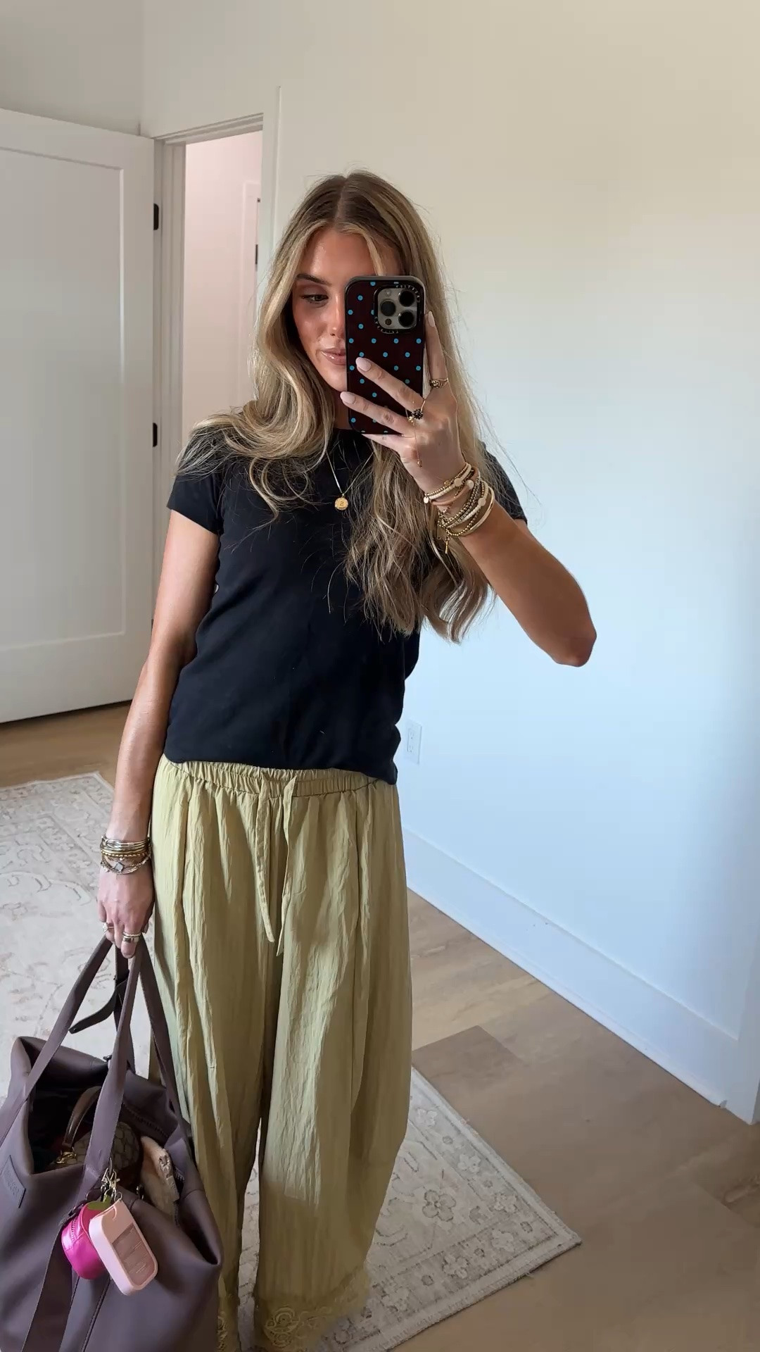 Travel airport outfit! My shirt is from Cuts Clothing my code is (SLOANEV) and my pants are Amazon size small PUWEI Women's Cropped Lace-Hem Pants High Waisted Drawstring Wide Leg Pants Casual Lightweight Trousers with Pockets. Of course using my @Dagne Dover travel bag.

#LTKootd #LTKTravel #LTKdayinmylife