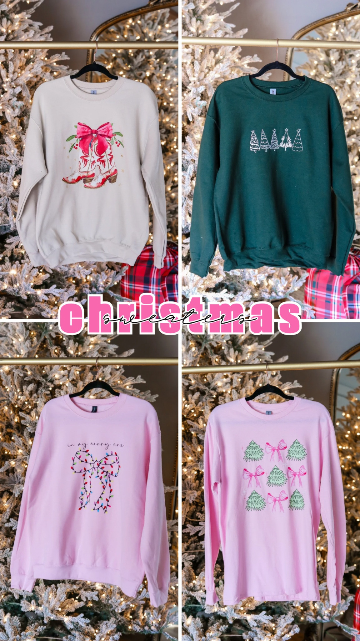 Use code TANNER for 15% off! My Christmas collection with @emmylouboutiqueshop is LIVE!!! I’m wearing a size medium in all of them. Shipping could be a minimum of 7 days so make sure to order today you get to wear them all season 🎄✨ 
#christmasstyle #holidaystyle 

#LTKGiftGuide #LTKSeasonal #LTKHoliday