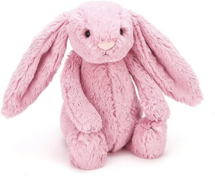 Click for more info about Jellycat Bashful Pink Tulip Bunny Stuffed Animal, Medium, 12 inches