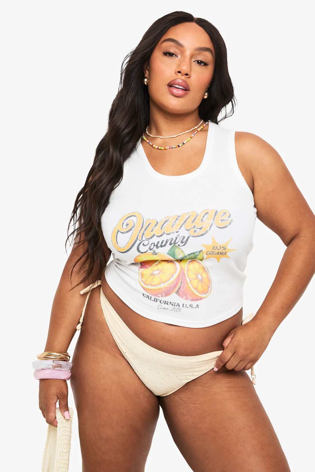 PLUS ORANGE COUNTY RACER VEST TOP | boohoo (US & Canada)