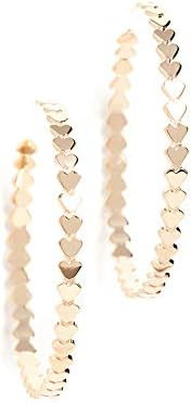 Jennifer Zeuner Jewelry Women's Drea Hoop Earrings, Yellow Vermeil, One Size | Amazon (US)