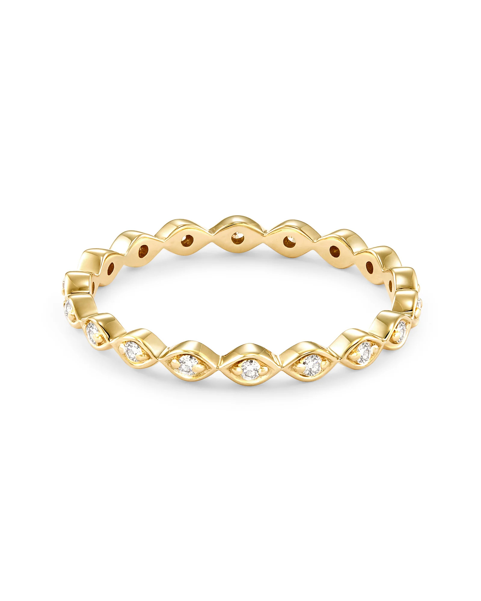 Nicolette 14k Yellow Gold Band Ring in White Diamond | Kendra Scott | Kendra Scott