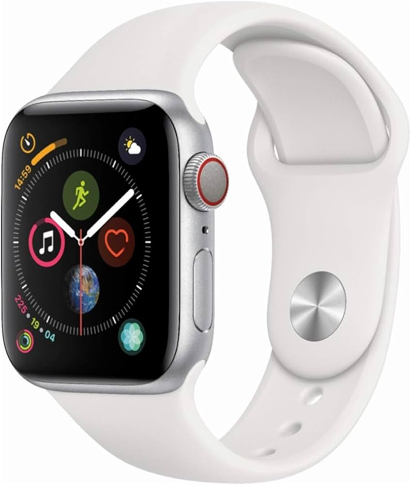 Apple Watch Series 4 (GPS + Cellular, 40MM) - Silver Aluminum Case with White Sport Band (Renewed... | Amazon (US)