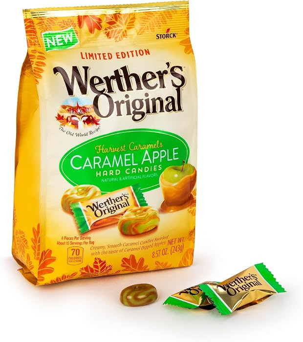 Werthr\u2019s Original Caramel Apple Hard Candies, Harvest Edition, Individually Wrapped, 8.57 oz... | Amazon (US)