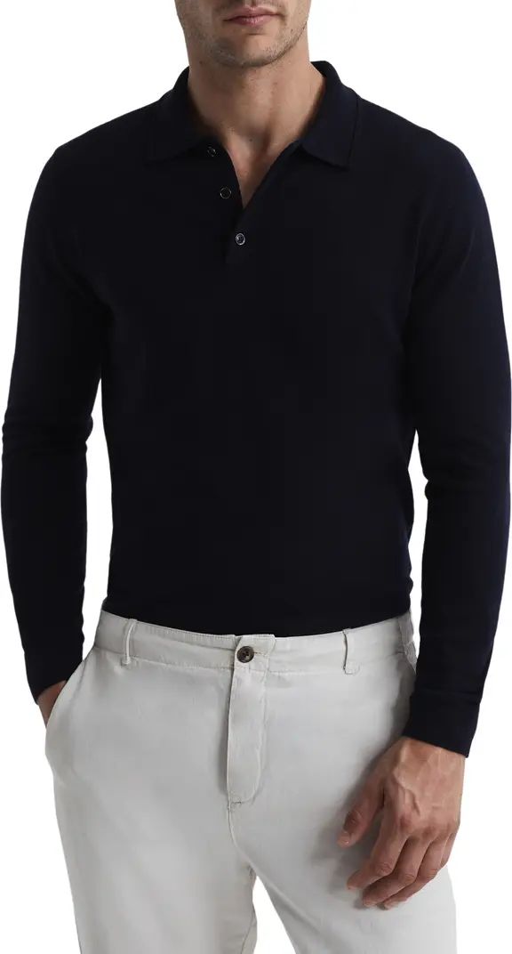 Trafford Long Sleeve Wool Polo Sweater | Nordstrom