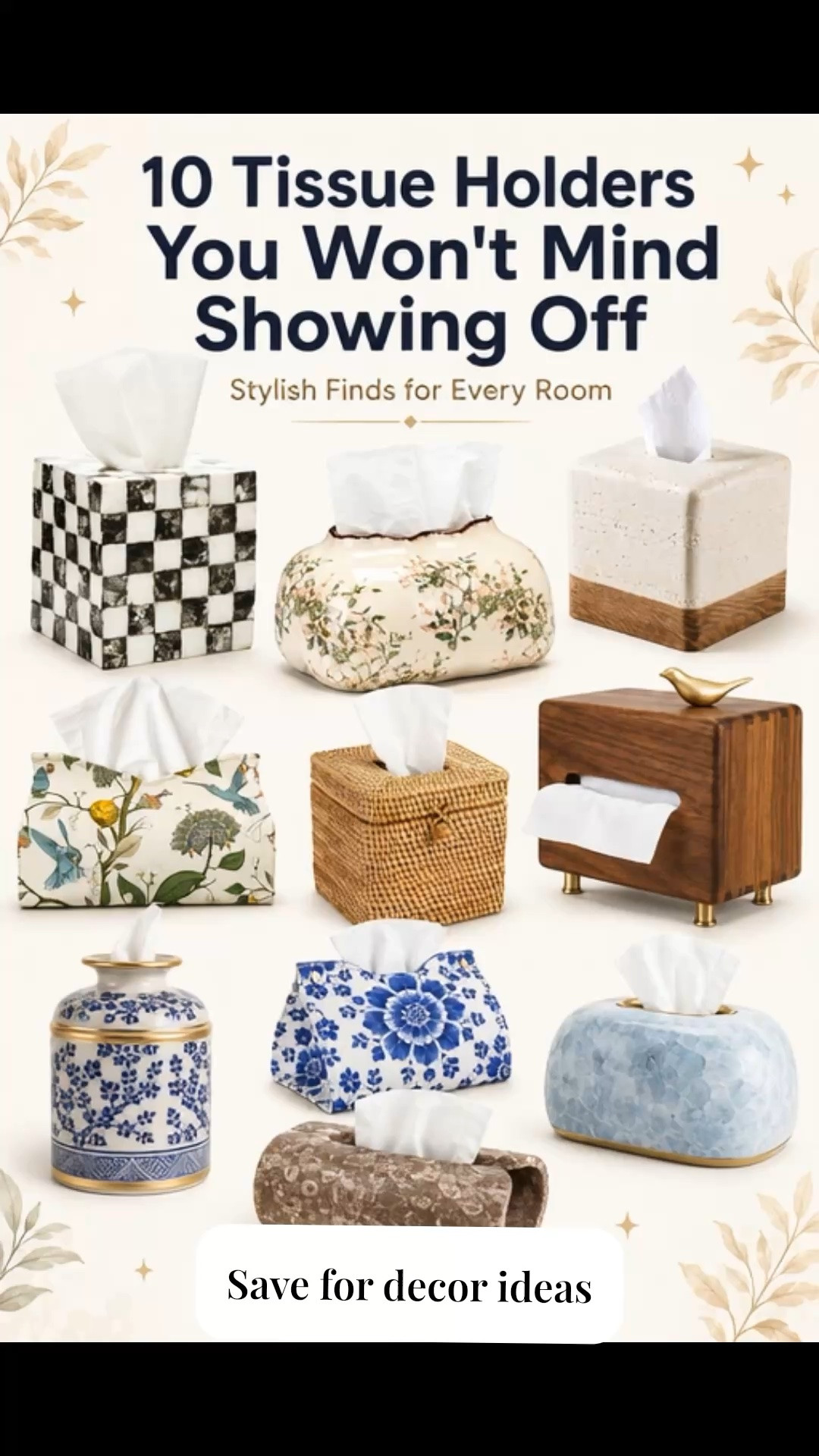 Upgrade any room with these 10 tissue holders that turn a simple everyday item into stylish home decor. From woven rattan and wood to blue floral ceramic and modern marble looks, these decorative tissue box covers are perfect for bathrooms, bedrooms, and living rooms. Save this for easy home decor inspiration. Amazon finds, decorative tissue box covers, bathroom decor, home decor accessories, stylish tissue holder

#LTKHome