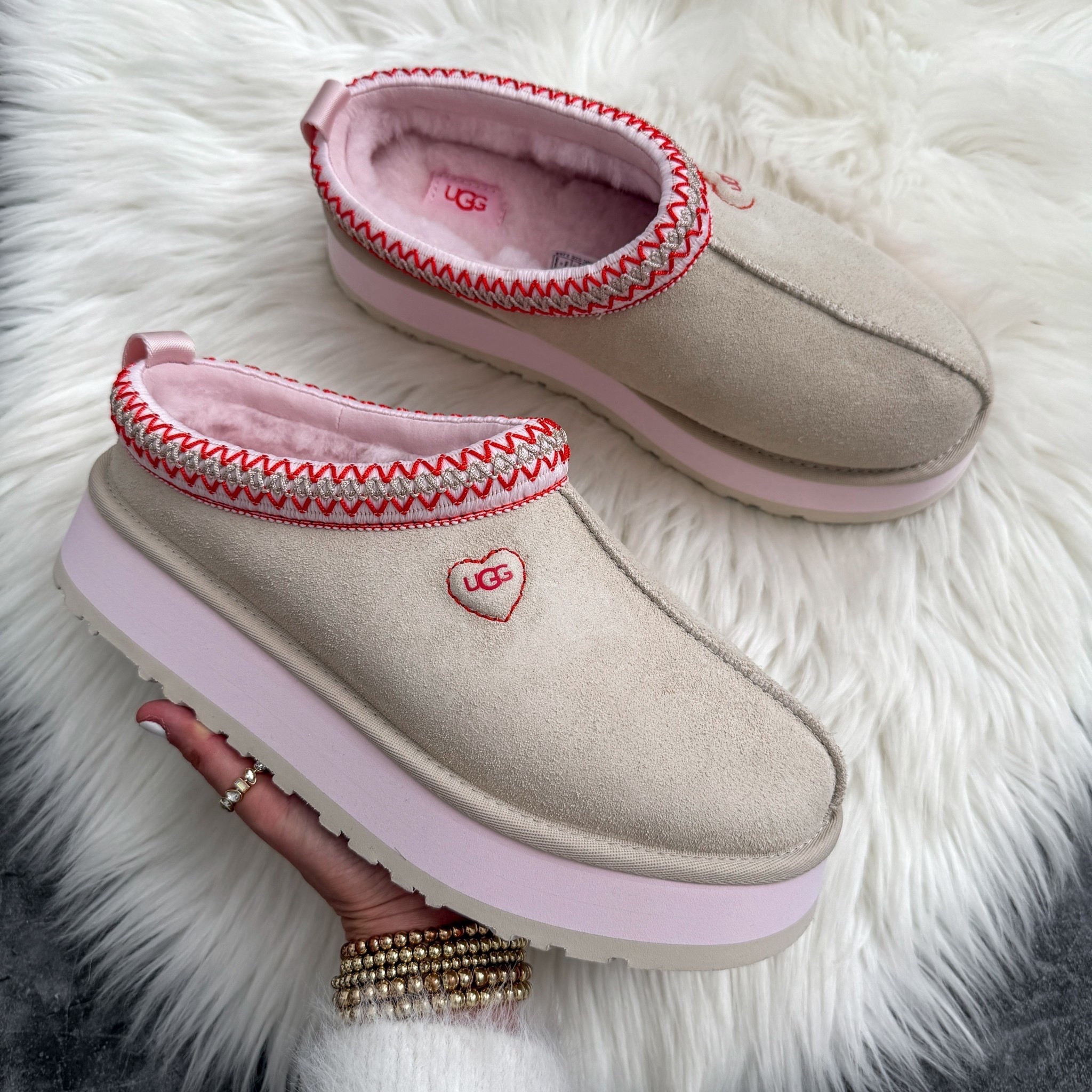 Limited edition ugg Valentine’s Day slippers selling out quick! I went up a half size 