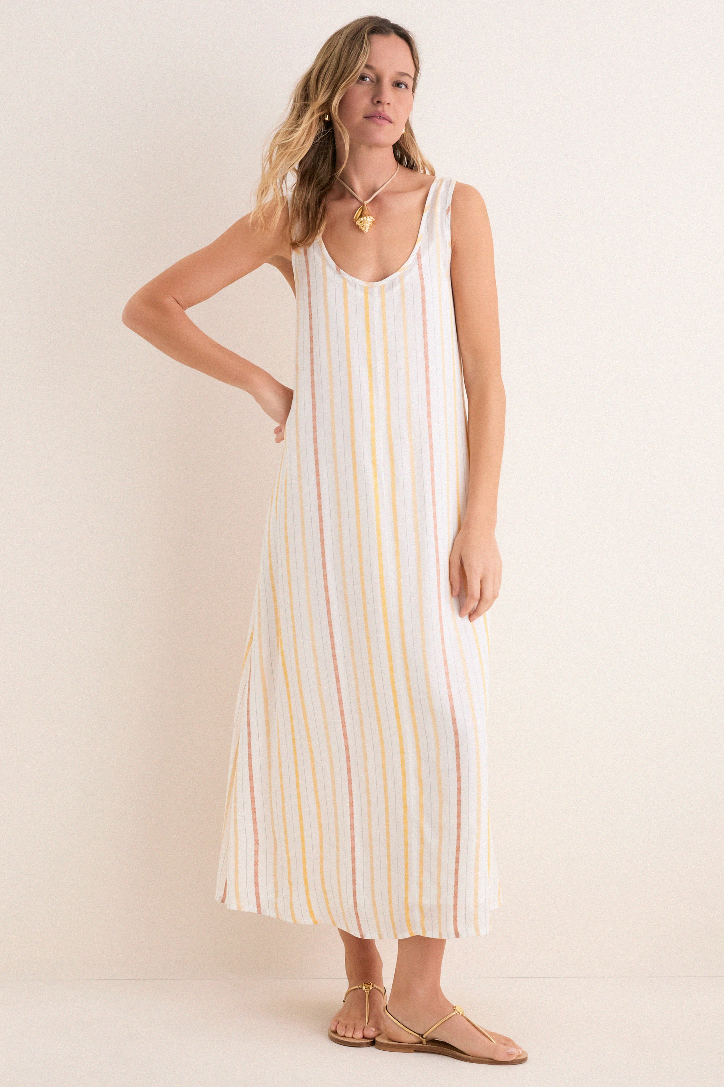 Sunset Stripe Hawes Dress | Tuckernuck (US)