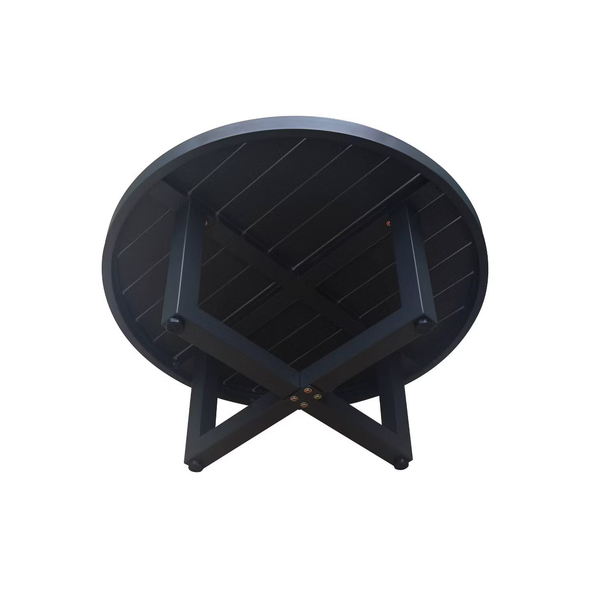 International Concepts Round Outdoor Coffee Table Black: Powder-Coated Aluminum, 38x38" | Target