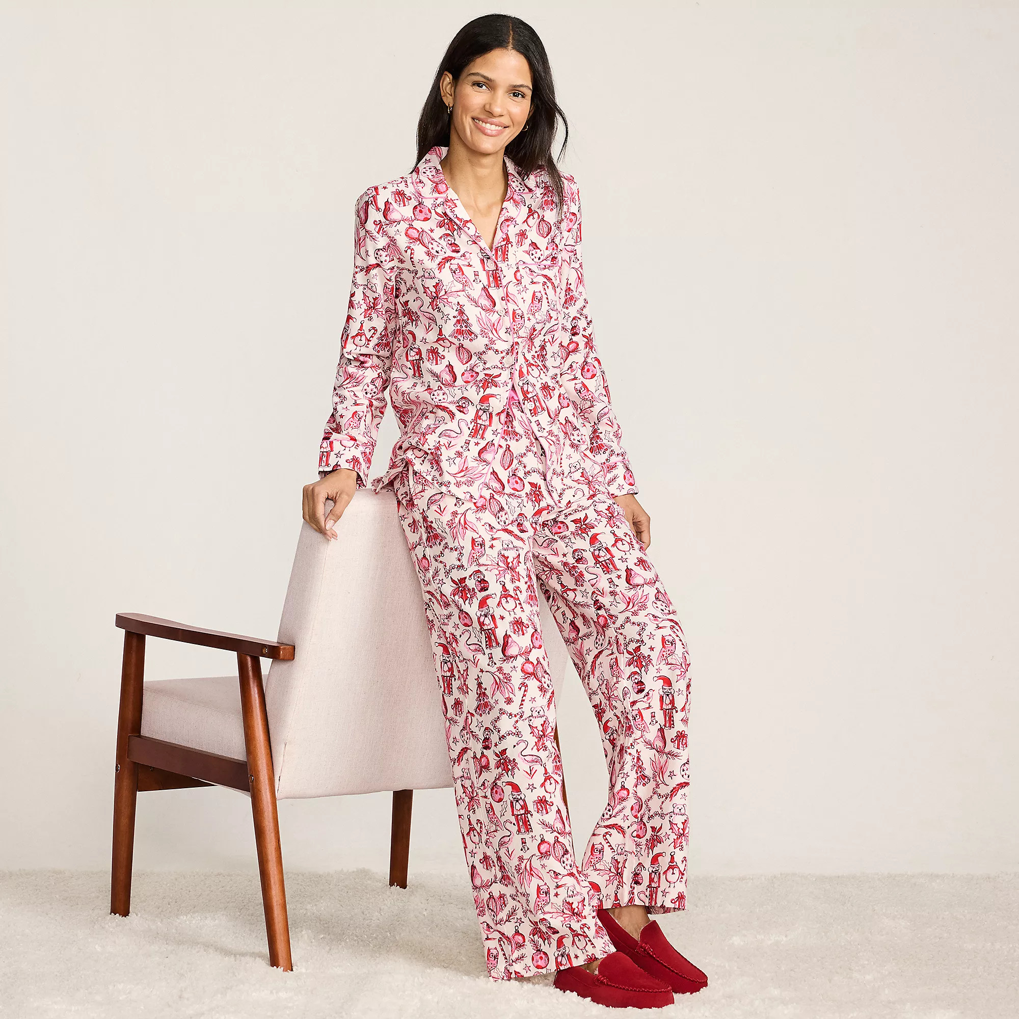 Women's Long Sleeve Print Flannel Pajama Top | Lands' End (US)