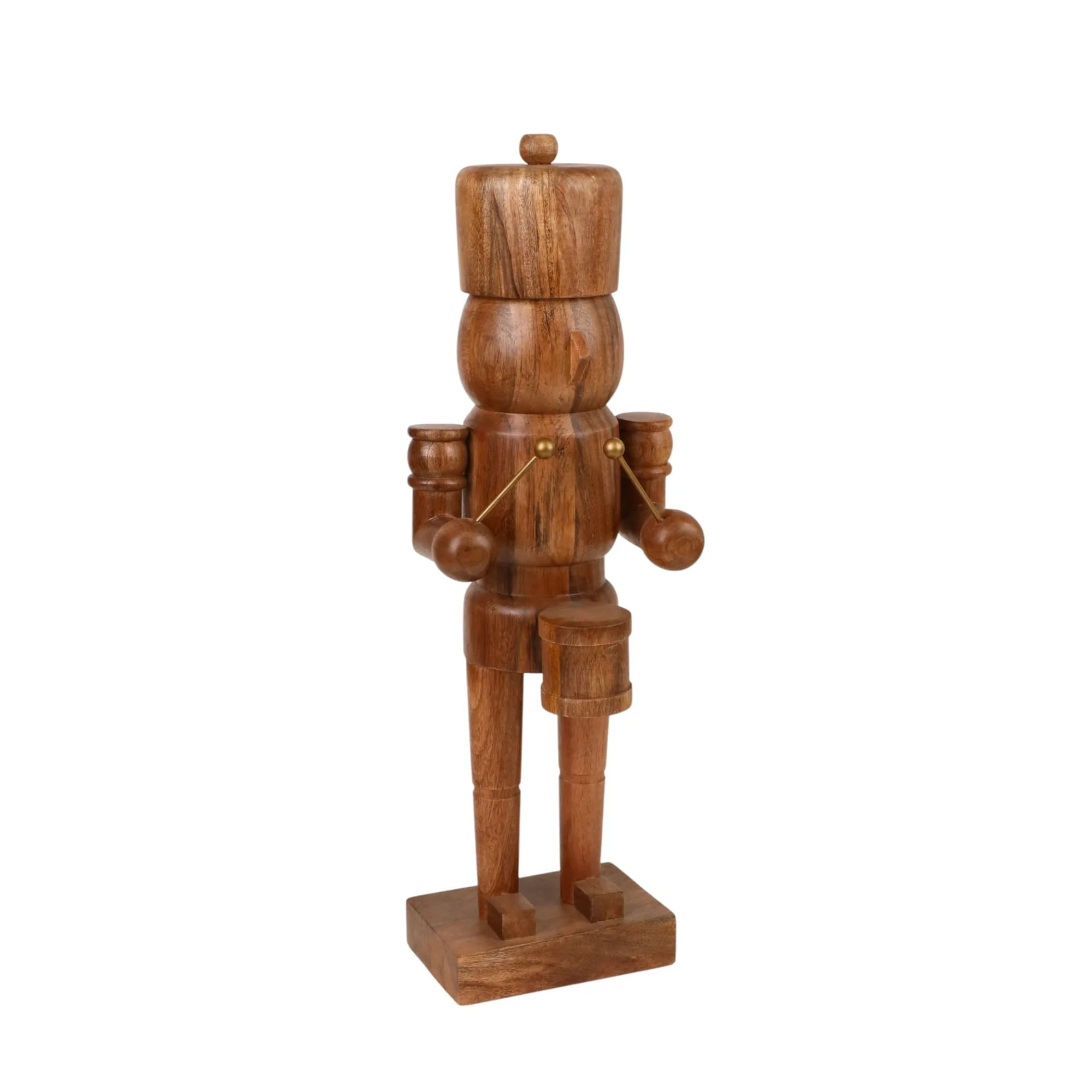 Wood Decorative Drummer Nutcracker, Dark Brown, 23.5 inch | Walmart (US)