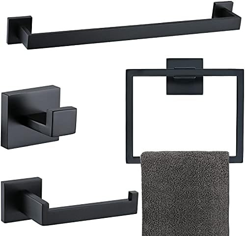 YACVCL 5-Piece Bathroom Hardware Accessories Set 23.6 inch Towel Bar Towel Rack Sets Modern Towel Ri | Amazon (US)