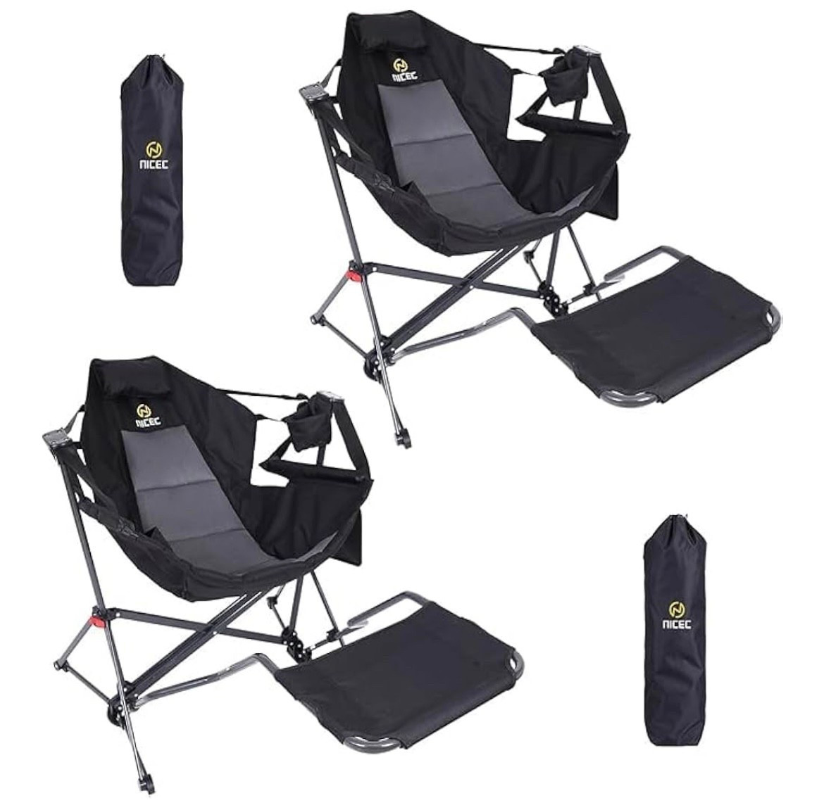 Hammock Camping, Rocker, Swinging Chair, Heavy Duty
 (2, Black w/footrest)

#LTKTravel