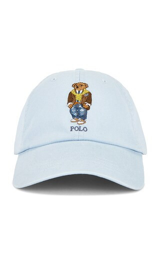 Polo Ralph Lauren Cotton Twill Novelty Bear Sport Cap in Baby Blue. | Revolve Clothing (Global)