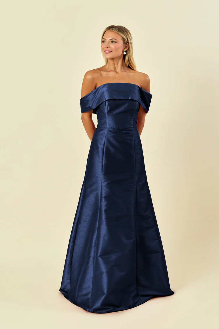 Christy Floor-Length Off-the-Shoulder Bridesmaid Dress | LulaKate
