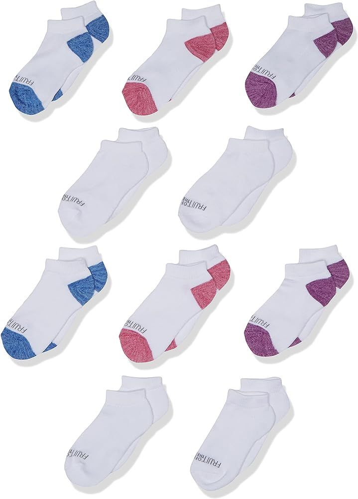 Fruit of the Loom girls Everyday Essential Cushion Socks - 10 Pair Pack | Amazon (US)