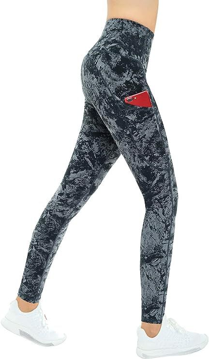 THE GYM PEOPLE Thick High Waist Yoga Pants with Pockets, Tummy Control Workout Running Yoga Leggi... | Amazon (US)