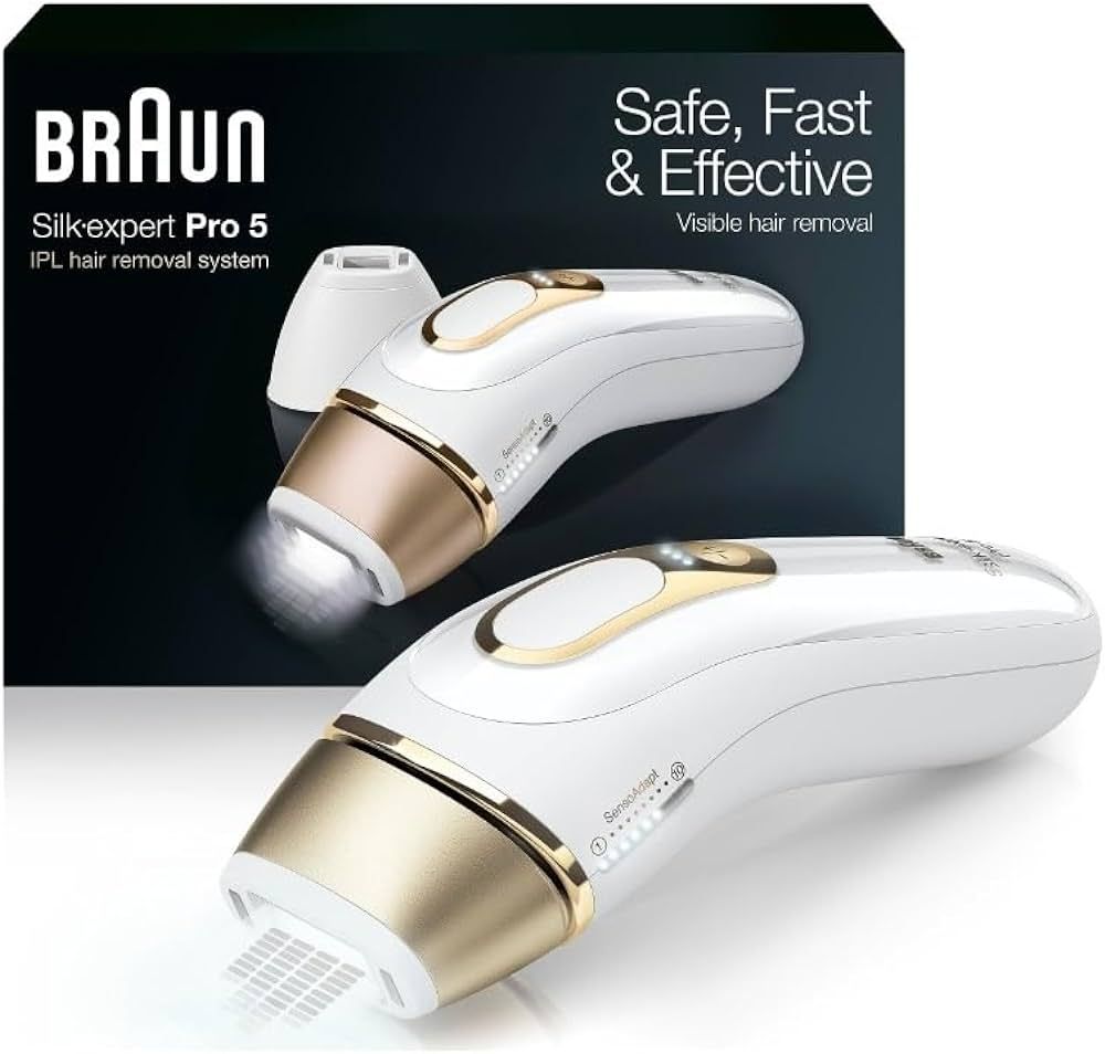 Braun IPL Laser Hair Removal Device for Women & Men, Silk Expert Pro5 PL5137 with Venus Razor, La... | Amazon (US)