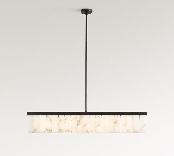 Windham Alabaster Linear Chandelier (49") | Pottery Barn (US)