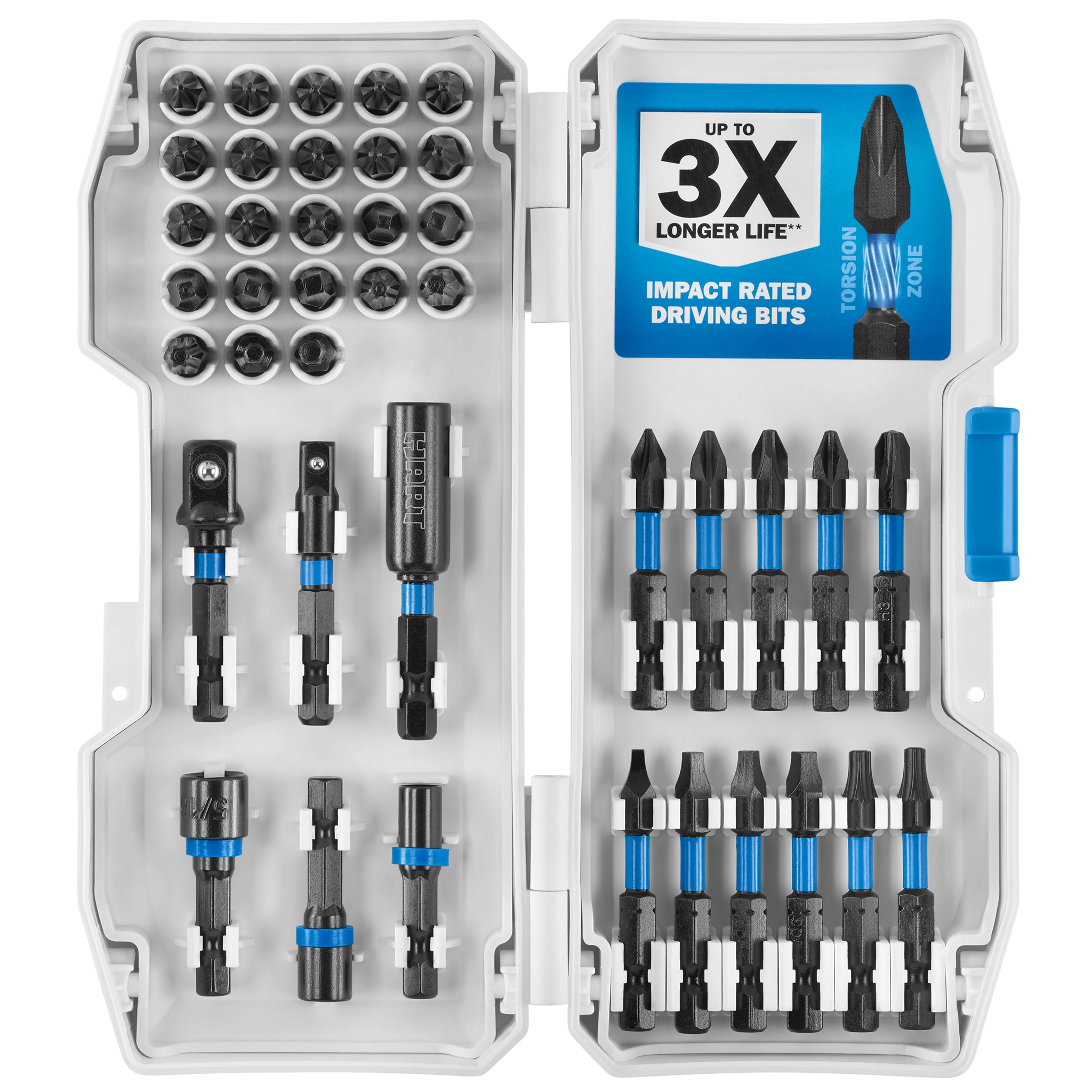 HART 40-Piece Impact Driver Bit Set with Torsion Zone | Walmart (US)