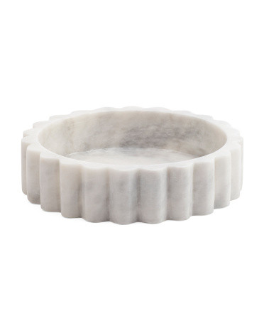 10x3 Solid Marble Fluted Bowl | Home | Marshalls | Marshalls