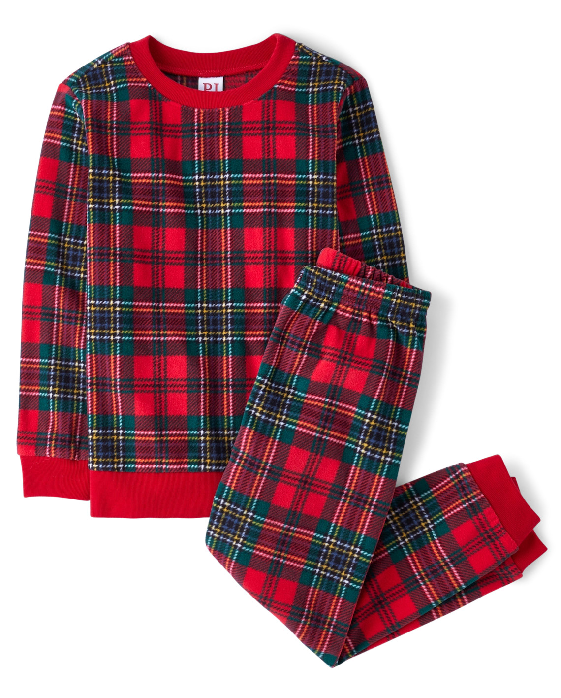 Kids Matching Family Tartan Plaid Microfleece Pajamas - red | The Children's Place