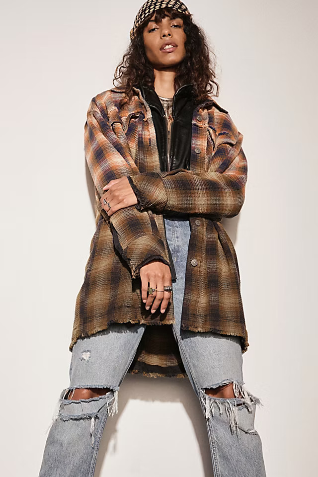 Anneli Plaid Shirt Jacket | Free People (Global - UK&FR Excluded)
