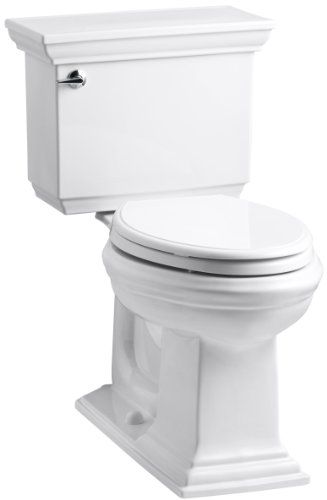 KOHLER K-3817-0 Memoirs Stately Comfort Height Two-Piece Elongated 1.28 GPF Toilet with AquaPiston F | Amazon (US)
