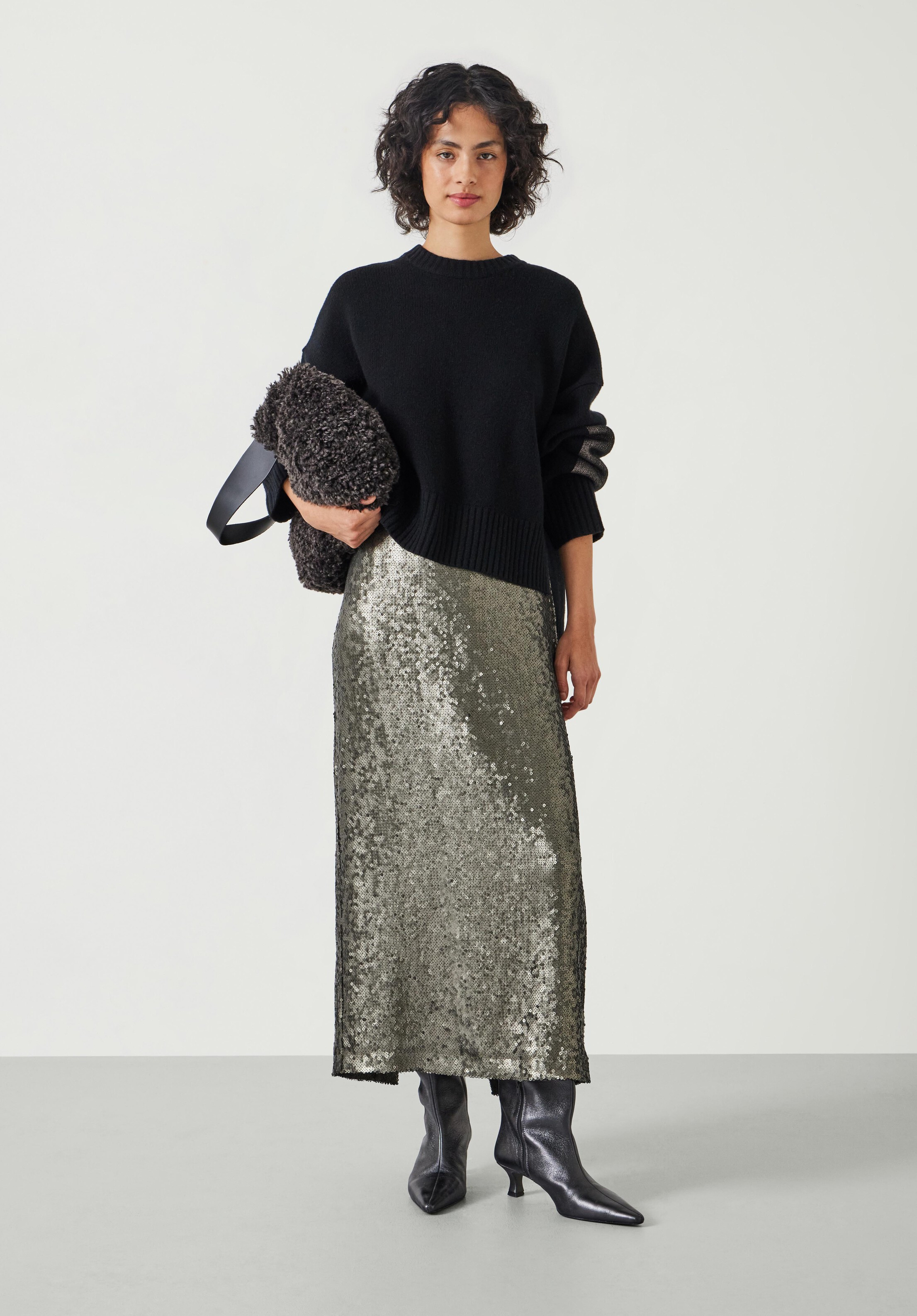 Anais Sheer Sequin Midi Skirt | Hush UK