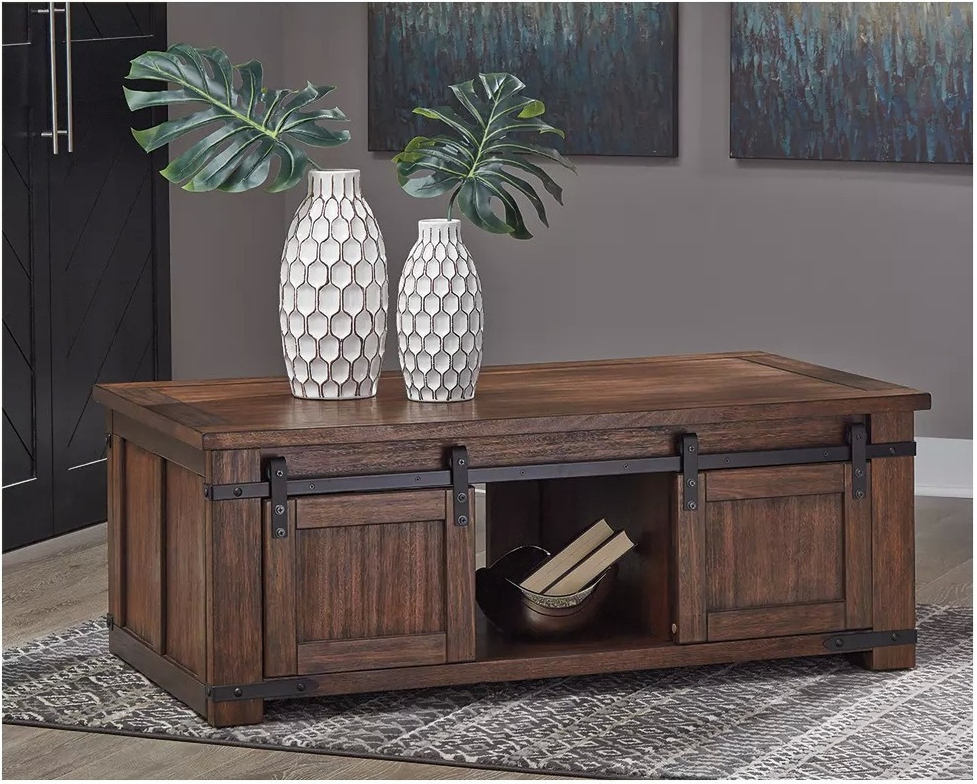 Budmore Brown Rectangular Cocktail Table | 1StopBedrooms | 1stopbedrooms