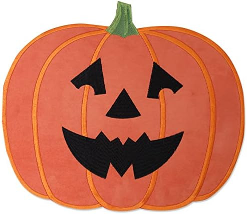 Pillow Perfect Indoor Halloween Jack-O-Lantern Placemat Set, 14" x 16", Orange, 2 Count | Amazon (US)