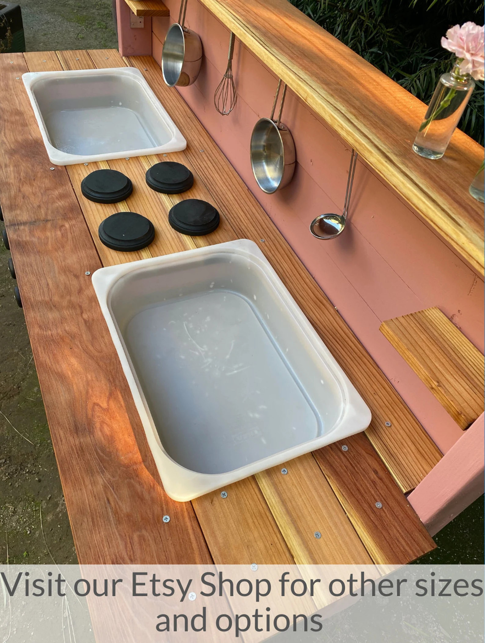 Handcrafted Wooden Mud Kitchen for Toddlers Outdoor Wood Play Kitchen Montessori Wood Play Table ... | Etsy (US)