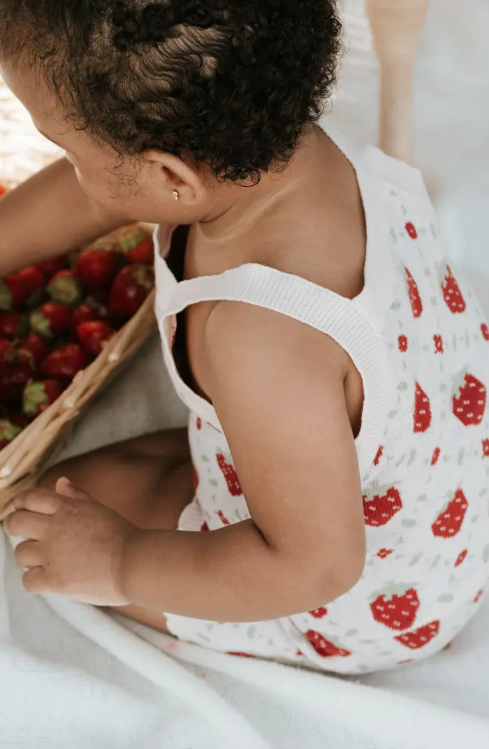 Petit Lem Strawberry Organic Cotton Knit Tank & Shorts Set | Nordstrom | Nordstrom