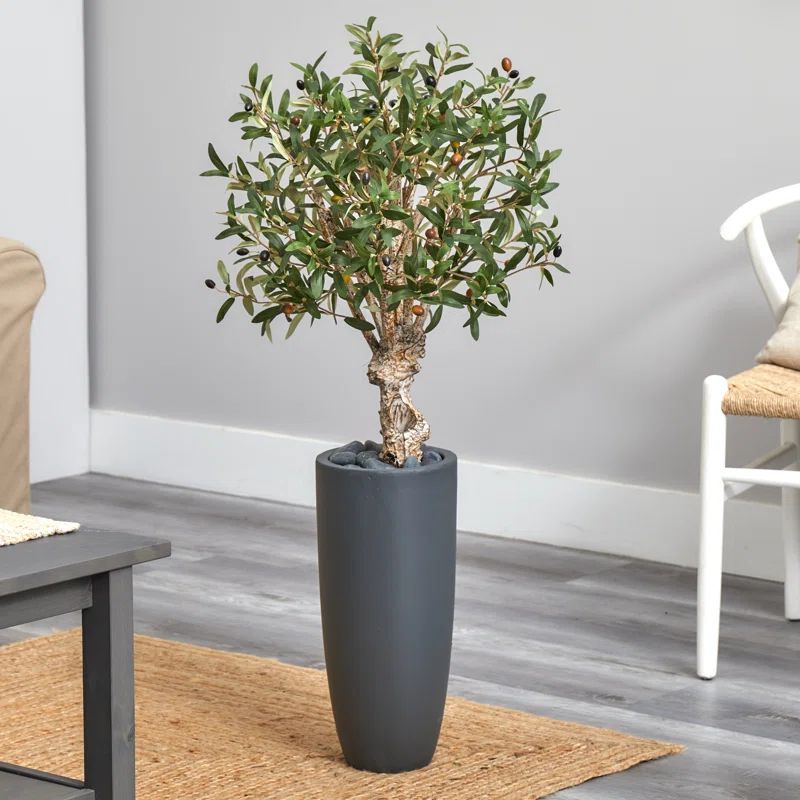42'' Faux Olive Tree in Ceramic Planter | Wayfair North America