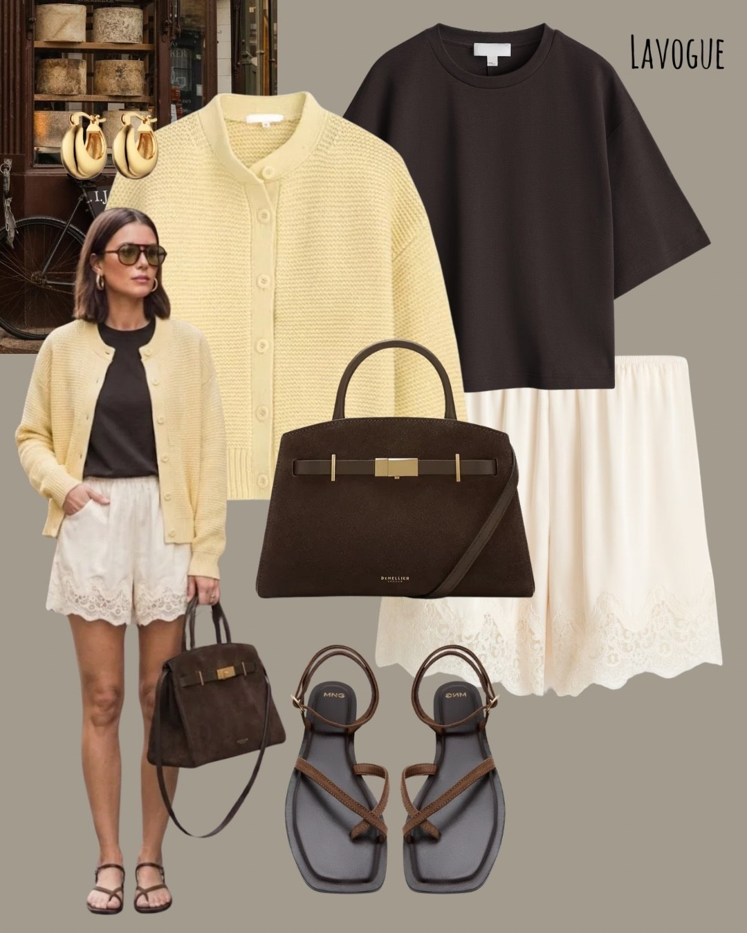 A cozy yellow cardigan layered over a brown tee & cream lace-trim shorts, styled with chocolate brown strappy sandals and a matching suede bag for the perfect effortless everyday look ✨
Shop Below 👇🏼

#LTKootd #LTKSeasonal #LTKPetite