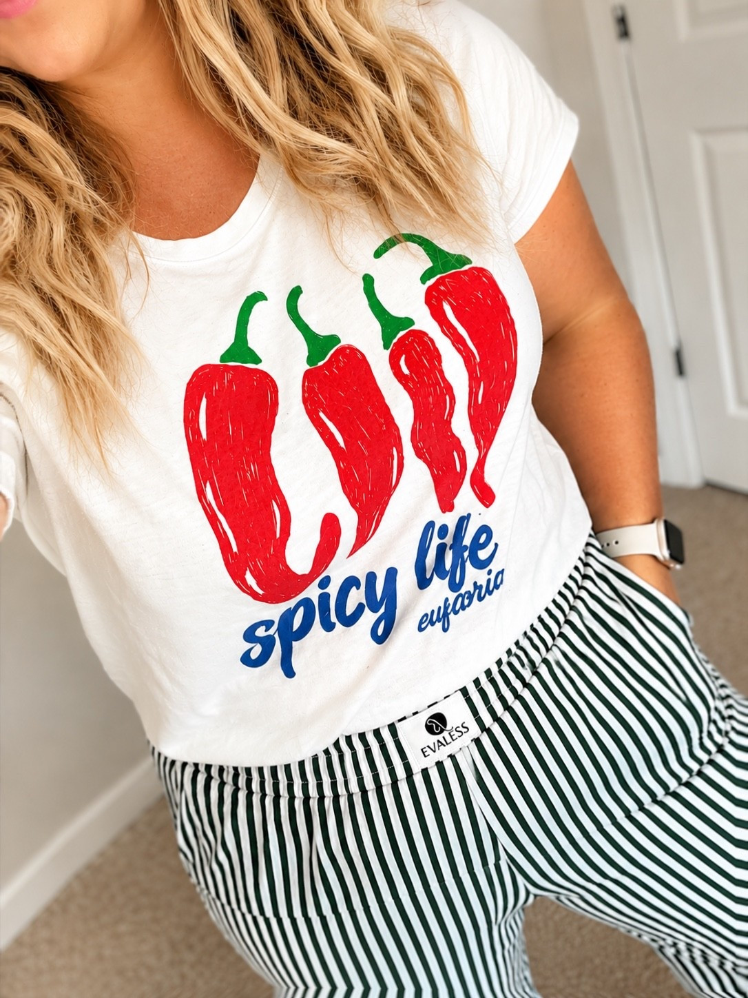 The striped pants + spicy tee combo is giving coastal Italian summer in the best way 🌶️🤍 these pants are SO flattering and feel designer without the price tag!! #LTKstyle #LTKunder50 #AmazonFashion #SummerStyle #CoastalStyle #VacationOutfit #CasualChic #WideLegPants #EverydayStyle #MomStyle #OOTD #WeekendStyle #AmazonFinds #SummerOutfit

#LTKgrwm #LTKootd #LTKmomlife
