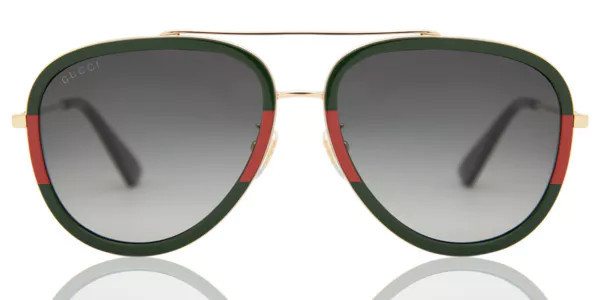 Gucci GG0062S 003 Women’s Sunglasses Red Size 57 - Free RX Lenses - Free RX Lenses | SmartBuyGlasses Global
