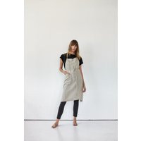 Linen Apron With Pockets, Classic Linen Apron, Linen For Women, Kitchen Fabric Handmade, Cooking Fabric, Gardening Minimal, Minimalist | Etsy (US)