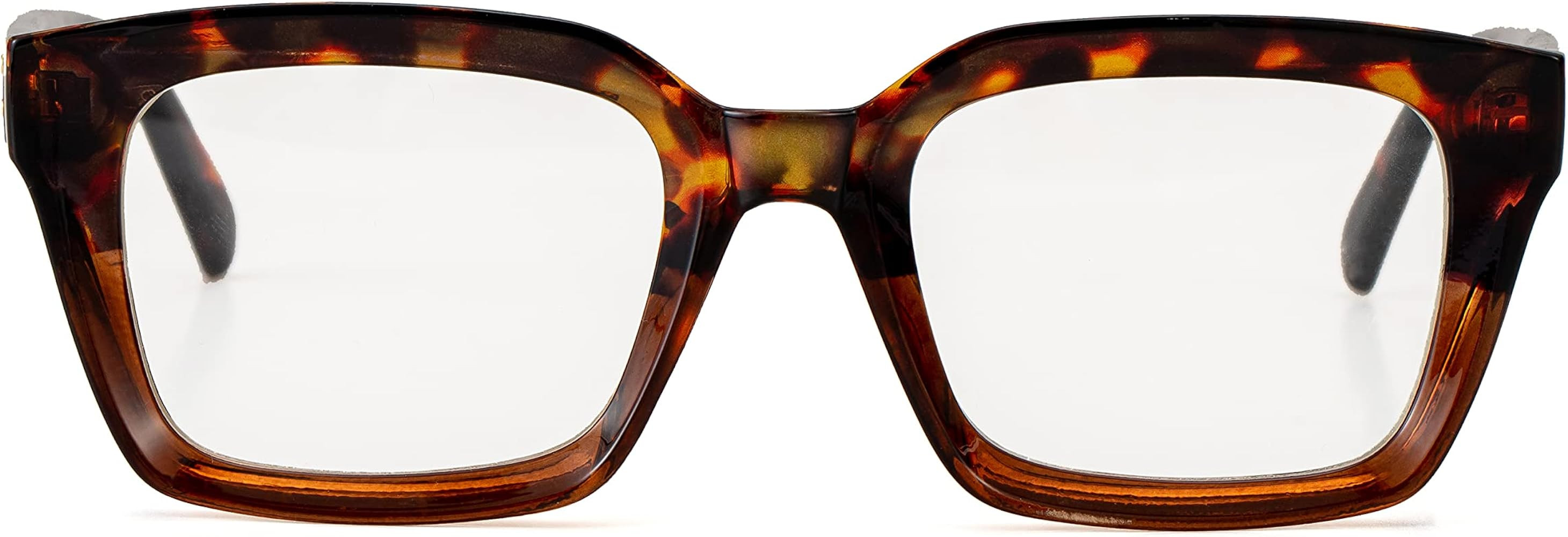 Onrtry Thick Square Frame Glasses for Women Men Non-prescription Clear Lens Eyeglasses | Amazon (US)