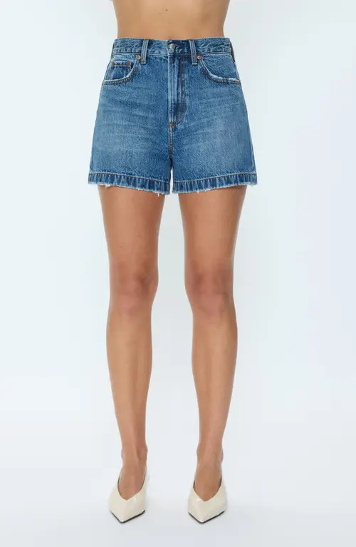 Pistola Saige High Waist Denim Shorts in Wishbone at Nordstrom, Size 25 | Nordstrom