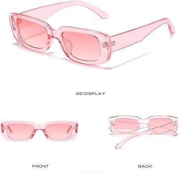 IKANOO Retro Rectangle Sunglasses for Women Men Small Square Frame Trendy Y2K 90’s Black Sungla... | Amazon (US)