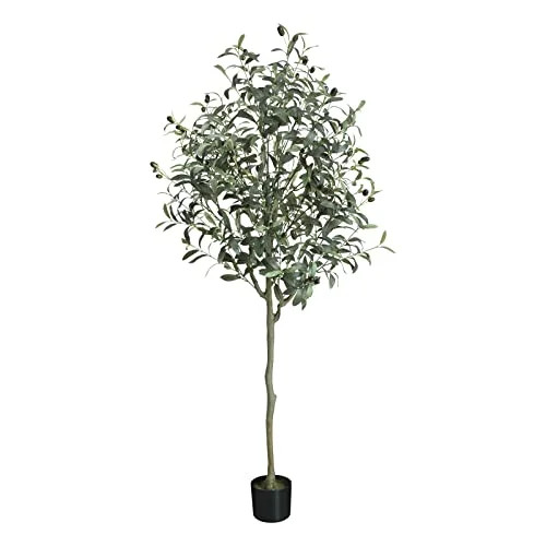 Artificial Olive Tree 5FT Tall Faux Silk Plant for Home Office Decor Indoor Fake Potted Tree with... | Walmart (US)