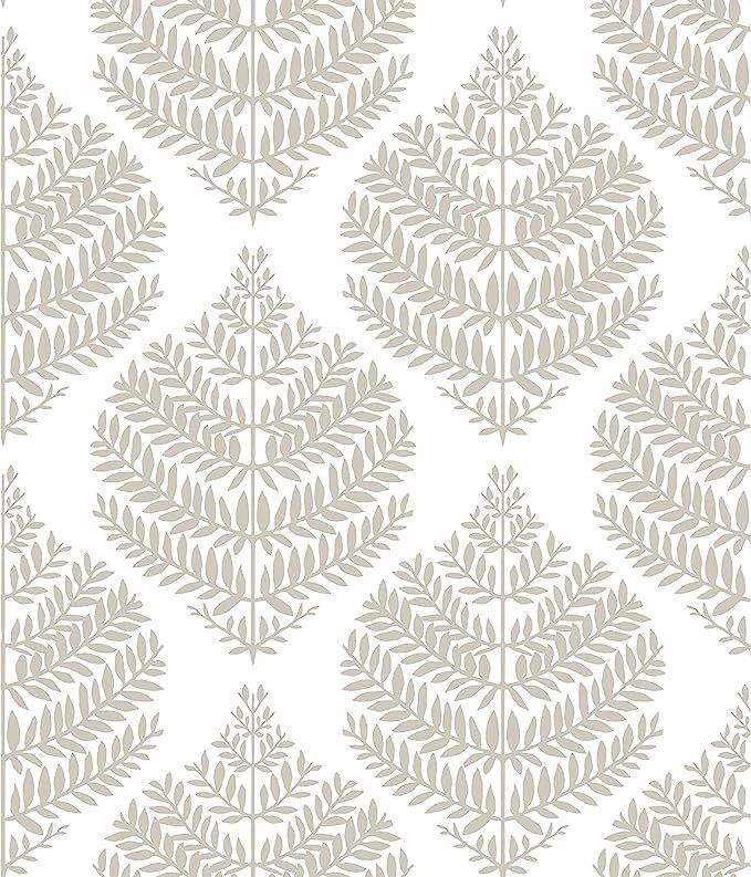 RoomMates RMK11512WP Hygge Fern Damask Taupe Peel and Stick Wallpaper | Amazon (US)