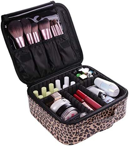 VASKER Makeup Case, Travel Makeup Bags Cosmetic Bag Organizer Train Case Leopard Professional Wat... | Amazon (US)