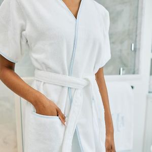 Women's Short White Robe | Weezie Towels