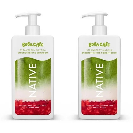 Native Limited Edition Strawberry Matcha Boba Shampoo and Conditioner Regimen | Walmart (US)